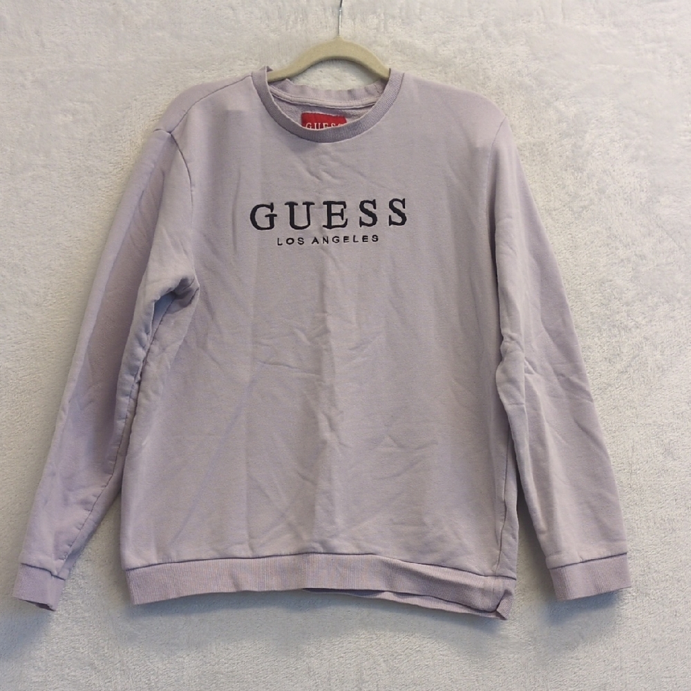Guess Men's Lavender Purple Crewneck Sweatshirt Size M
